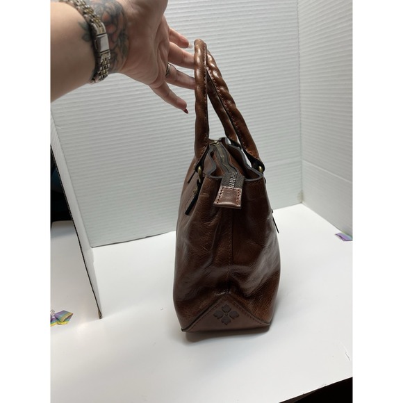 Patricia Nash Heritage‎ Angela Double-Compartment Leather Satchel Handbag - Picture 3 of 16